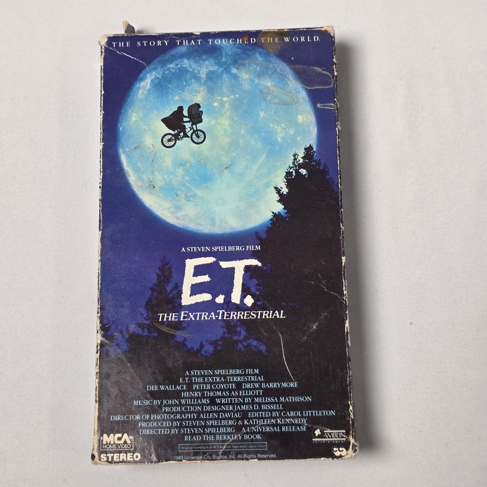 MCA Home Video E.T. the Extra-Terrestrial VHS Tape‎ NTSC Steven Spielberg Sci-Fi